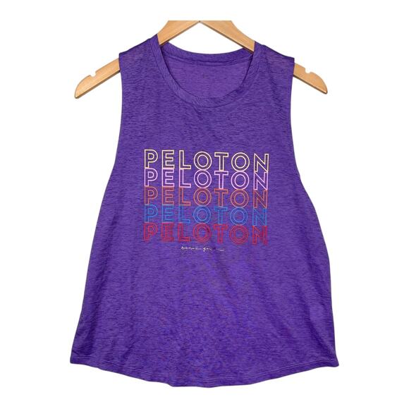 Peloton x Spiritual Gangster Purple Spell Out Muscle Tank Women's Size Medium - Picture 1 of 8